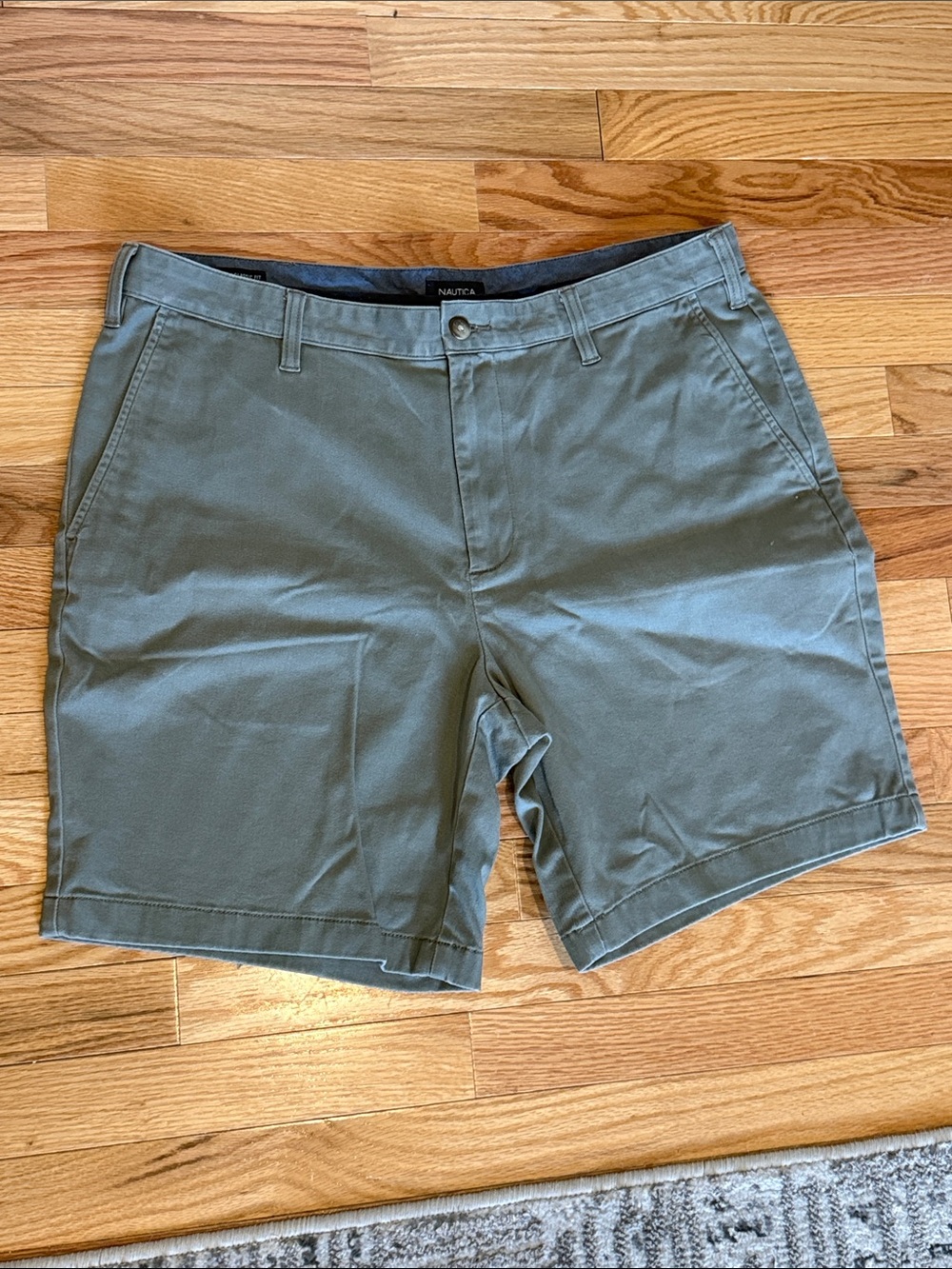 Nautica Men's Olive-Style Flat Front Casual Shorts